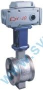 Electric V-shaped ball valve