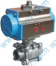 Three-piece butt-weld ball valve