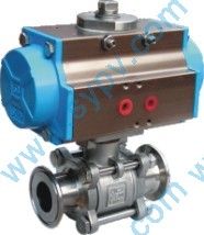 Three-piece hoop ball valve