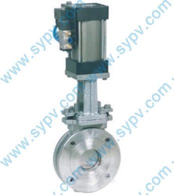 Pneumatic knife gate valve